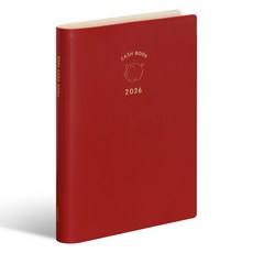 인디고 2026 생활의 온도 1년 날짜형 커버형 가계부 가정용 다이어리 캐시북, [G7 01-006817] 레드