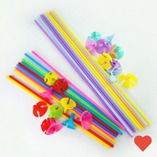 파티 풍선 막대 캡 32cm 42cm 컬러 풍선대 꽂이 10개입