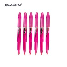 자바펜 파워라인 형광펜 오리지널, 핑크, 6개