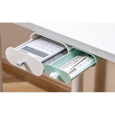 미니서랍 부착식 보조서랍 책상 정리 수납 사무용책상서랍 공부방인테리어, 소형 네이비