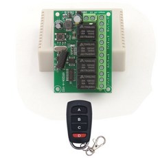 DIESE 433MHZ 범용 원격 제어 DC 2V 24V 4CH RF 무선 릴레이 수신기 및 송신기 차고 조명 LED, 1RC 1B, 1RC 1B