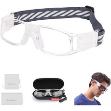 스쿼시 고글 스포츠고글 남성용 스포츠 안경 여자 농구 축구 미끄럼 방지 충격 충돌 렌즈 아이가드 없음, G8107 White Frame White Nose P