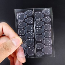 실리콘 네일 팁 연장 양면 테이프 스티커 24pcs DD-11798, 1개