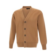 그란사소 V넥 골지 에지 가디건