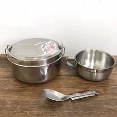 PERFECT 金緻316隔熱圓形便當盒組 14cm 316 10cm湯碗 金緻小台匙 台灣製, 1個, 銀色