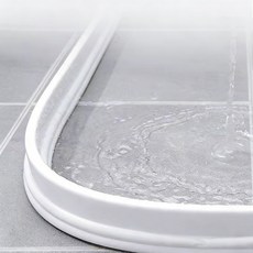 Equator 5cm 워터가드 물막이 (고급형) 샤워부스 욕실 화장실 세면대 물막이 싱크대, 1m, 흰색