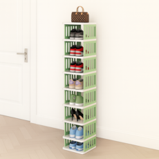 하스몰 튼튼한 차곡차곡 블럭 신발정리대 신발장, 9단, 파스텔그린, 1개