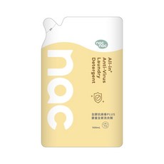 nac nac 嬰兒洗衣精 13倍酵素 全效極淨 中性配方 1100ml 補充包, 1個, 全效抗病毒洗衣罐補充包 / 1100mL, 1.1L