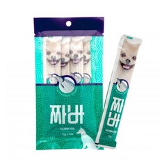 짜바 유산균 연어 15g X4개입 강아지 짜먹는 간식 kiw+7063Uo