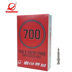 700c 프레스타 흥아 700 x 23-25c 밸브길이60mm 자전거튜브, 1개