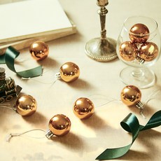 크리스마스 오너먼트볼 트리장식 9P 세트, 코퍼, 4cm, 1세트