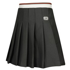 女款高腰腰部拼色褶皺高爾夫裙褲裙