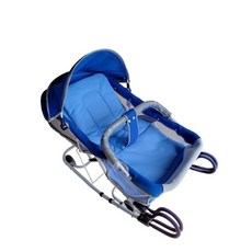 恩寶 坐臥六段可調加寬彈床 坐臥式雙管彈力搖床 附蚊帳 台灣製, 藍色（只能宅配，無法超取）