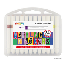 문교 불투명 아크릴 마카, 1개, 24색