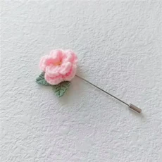 Wool Flower Applique Pin for DIY Clothes Hat Shoes Crafts Sewing Supplies Patches Headwear Hair Clip, 09 16