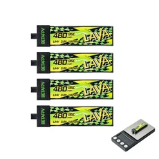 BETAFPV LAVA II 1S FPV 드론 배터리 280320480580680mAh BT2.0 커넥터 포함 Air65에 적합., 01 480mAh 4PCS