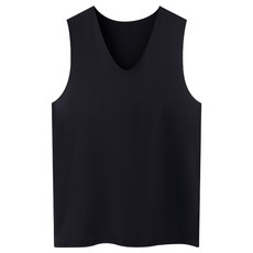 男士冰絲背心-透氣涼感運動背心-V領無袖吸濕排汗