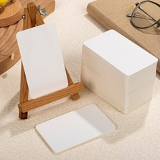 SSZ 양면 무지 드로잉 손글씨 종이 카드 5.5x9cm 100장, 1팩, 백색, 100매입
