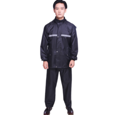 장마 투피스 우비 비옷 작업 반사 배달 오토바이 야간 야외 근무 레인코트 형광 산업 우의, XL