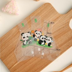 삼각김밥 비닐 포장지 전자렌지 봉투 주먹밥 오니기리 투명, 보여진 바와 같이, 작은팬더50개(믹스앤매치)