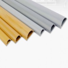 반달형 바닥전선커버 고정식단자대 1m 전선정리쫄대 전선몰딩, 우드-소, 1개, 단일상품1