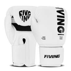 FIVING 복싱 글러브 MMA 트레이닝 글러브 성인 남녀 10 12 14 16oz, 1세트, 화이트