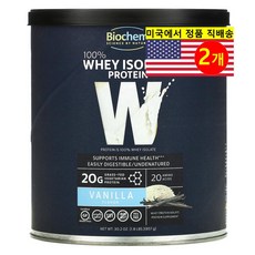 Biochem 바이오쳄 100% 분리 유청 프로틴 파우더 바닐라맛, 2개, 857g
