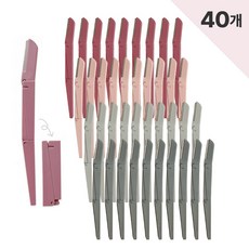 신도프라임 두번접는 눈썹칼 40개 혼합색상, 1세트