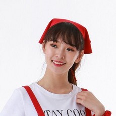 時尚三角頭巾 服務員防油煙