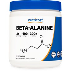 nutricost β-丙胺酸粉 無調味 無麩質, 300g, 1罐