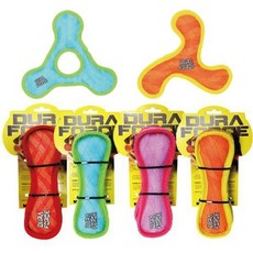 美國 DURAFORCE 超級丟拉玩具 幽浮飛盤/迴力鏢經典骨頭 耐咬可浮水狗玩具, 1個, 藍綠色,經典骨頭(小)