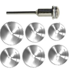 tinduo PVC 나무 플라스틱 절단 그라인더날 전동드릴용 HSS 고속강 커팅날 7개입 세트, 1세트