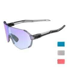 WTD 펜타 Penta 클리어스모크 바이올렛 변색 미러 렌즈 골프 러닝 선글라스 자전거 테니스 등산 아웃도어 런닝 스포츠 고글 도수 클립 결합 가능, 1개