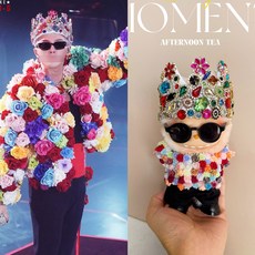 (라부부 인형옷) 17cm G-D 공항 스타일 힙합 스카프 라부부 인형 의상 라부부 한복 의상 세트, 다채롭다