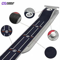 퍼플그린 골프 퍼팅매트 퍼팅연습기 무소음 자동리턴 실내 연습 매트 스윙 볼가림막, 1개, 남색