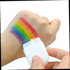 무지개 페이스페인팅 크레용 얼굴그리기 파티용품 행사 어린이 체험활동 축제 놀이용품, 1개, 상세페이지 참조
