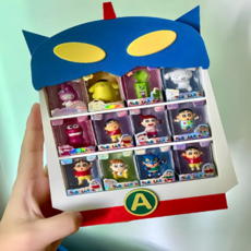 쌀알 피규어 케이스 보관함 진열장 초미니 풀세트 12개 수납장, 가면