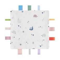 해외 AmazingM 아기 태그 애착 담요 태그가 있는 감각 3-12개월 남아 및 여아용 도트 뒷면 태기 무지개 미국매장정품+ 1710953, .0003.고슴도치와 달팽이.