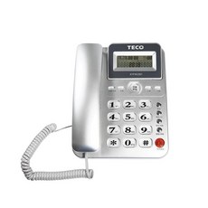 TECO XYFXC301 有線電話 來電顯示 記憶儲存 免持聽筒 時尚外觀, XYFXC301銀色
