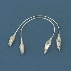 집게 달린 전선(투명전선) 250mm 2개1조 JUN-교구3814