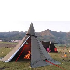 불멍쉘터 파이어쉘터 파이어 돔 연통구멍 공기 순환, 상세페이지 참고, 2.4m 높이 커피 브라운