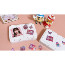 도무송 원터치 정리함 포카보관함 스티커 다꾸 소품 케이스 포용, 상세페이지 참조