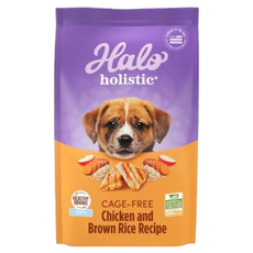 Halo 嘿囉 幼犬用配方乾飼料 小顆粒易消化 Omega脂肪酸亮毛配方, 10磅, 1, 雞肉