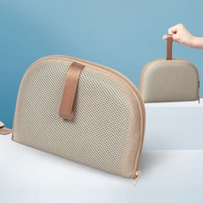 래븐 휴대용 캠핑용 접이식 메쉬말랑 방석 쿠션, 베이지