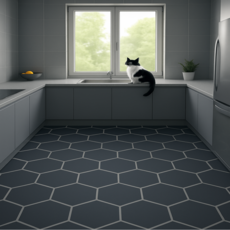 픽블리 잘라쓰는 싱크대 주방매트 PVC 발매트, 120*180cm그레이, 1개