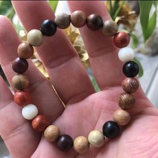 多寶珠手串 黑檀花梨檀香小葉紫檀佛珠 金絲楠木情侶款手鍊 文玩飾品