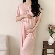 루시드라잇 국산 굿하임 반팔 캡내장 수유원피스 임부복 홈웨어