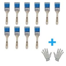 페인트붓 겸용 아크릴 평솔 막붓 10개 묶음 2인치 3인치 규격, 1세트