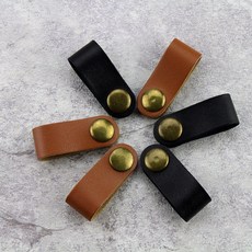 皮革捲線器 1入 整線器 理線器 集線器, 黑, 1個, 皮革A款