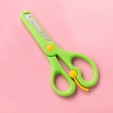 兒童安全剪刀 幼兒園剪紙專用 美勞剪刀, 兒童剪刀-綠色, 1個